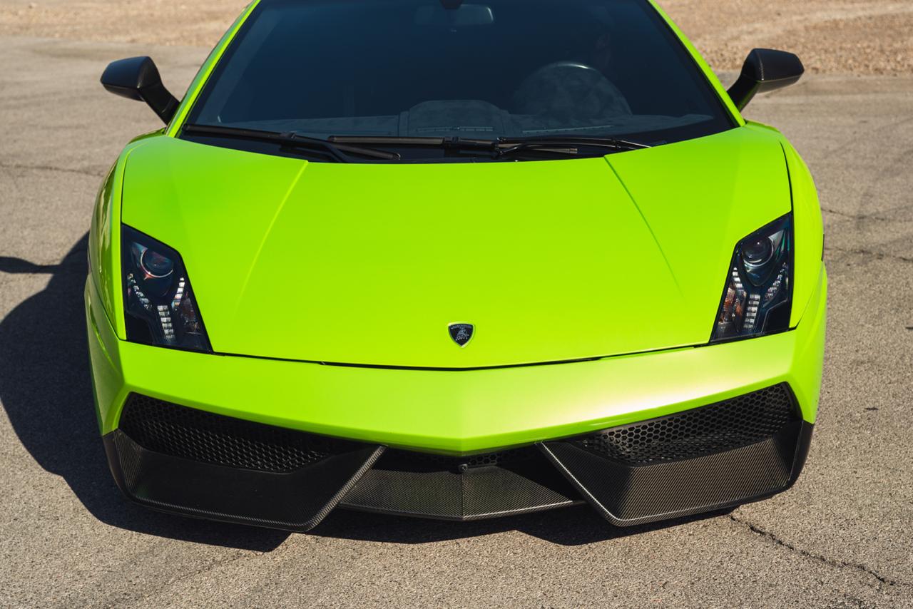 Gallardo Superleggera front carbon fiber splitter and nose detail