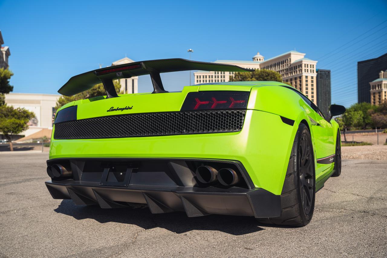 Gallardo Superleggera rear diffuser and exhaust detail, low angle